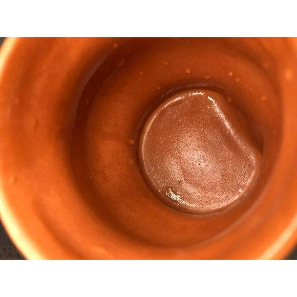 4 Red Clay Terracotta Green Drip Glaze Coffee Tea Mug Cup USA 90s - Picture 4 of 10